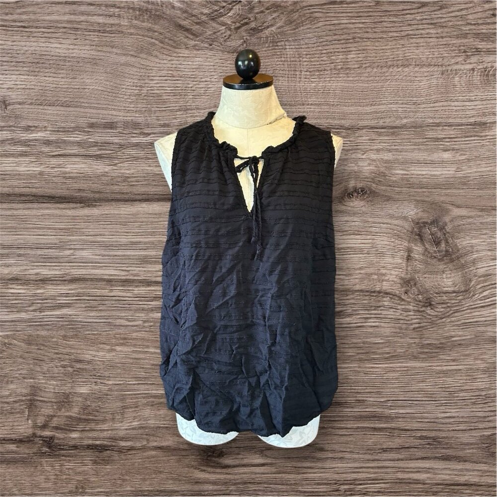 Torrid Women's Sleeveless Lightweight Black Textured Top Blouse Sz 1 (1X) Witchy
